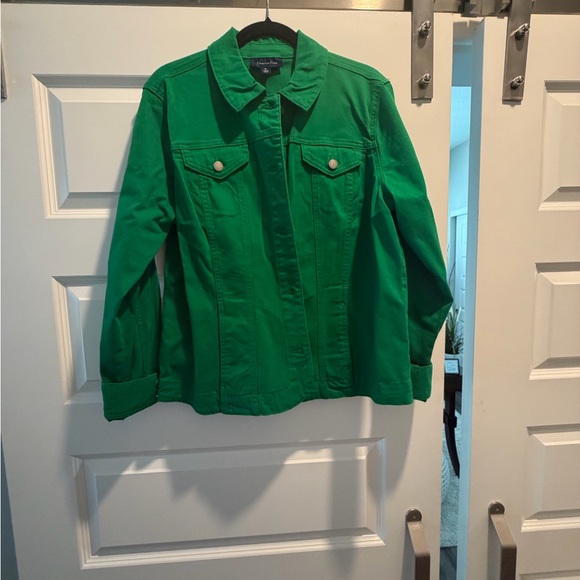 Charter Club Emerald Green Jean Jacket.

#28 - Picture 2 of 6